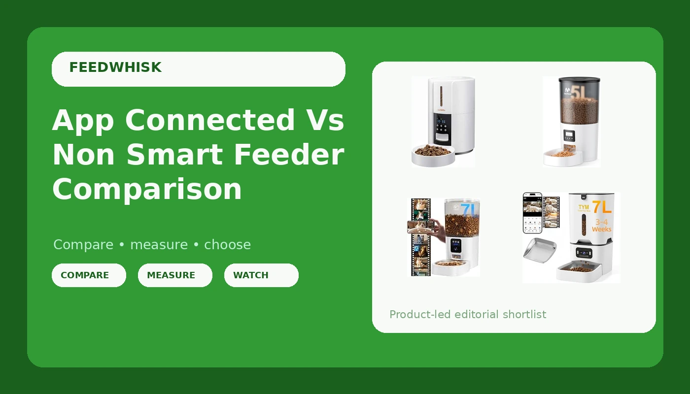 App Connected Vs Non Smart Feeder Comparison - FeedWhisk review with measurements and honest opinion