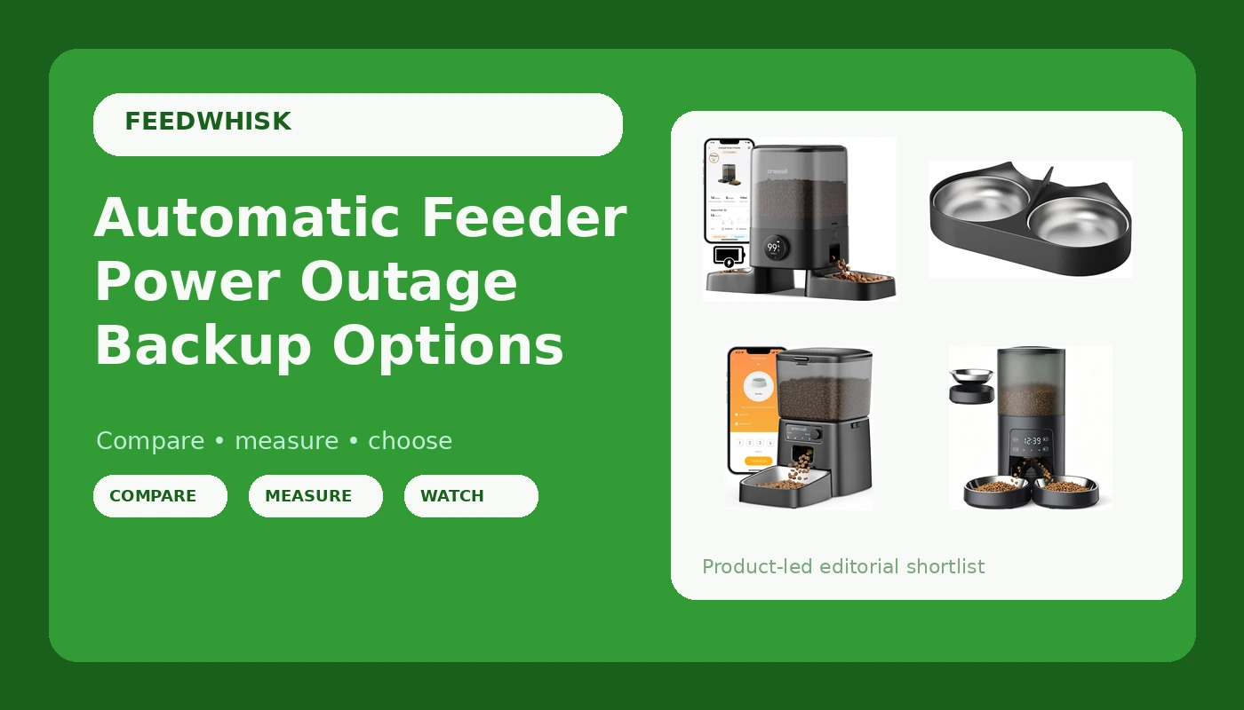 Automatic Feeder Power Outage Backup Options - FeedWhisk review with measurements and honest opinion