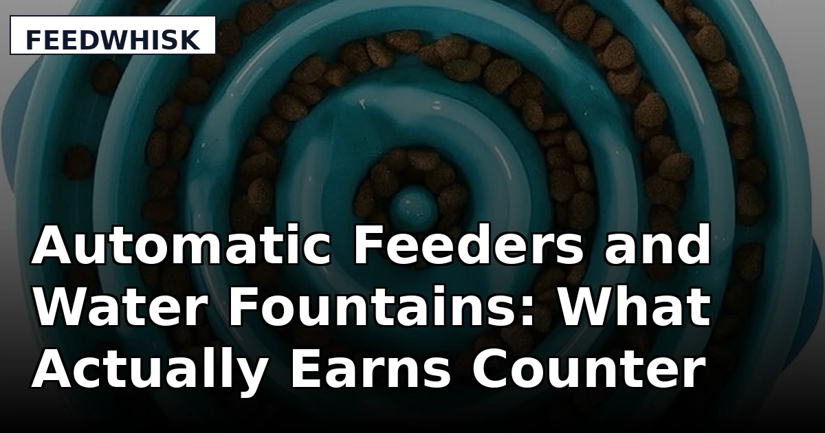 Automatic Feeders and Water Fountains: What Actually Earns Counter Space