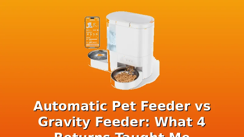 Automatic Pet Feeder vs Gravity Feeder: What 4 Returns Taught Me - FeedWhisk review with measurements and honest opinion