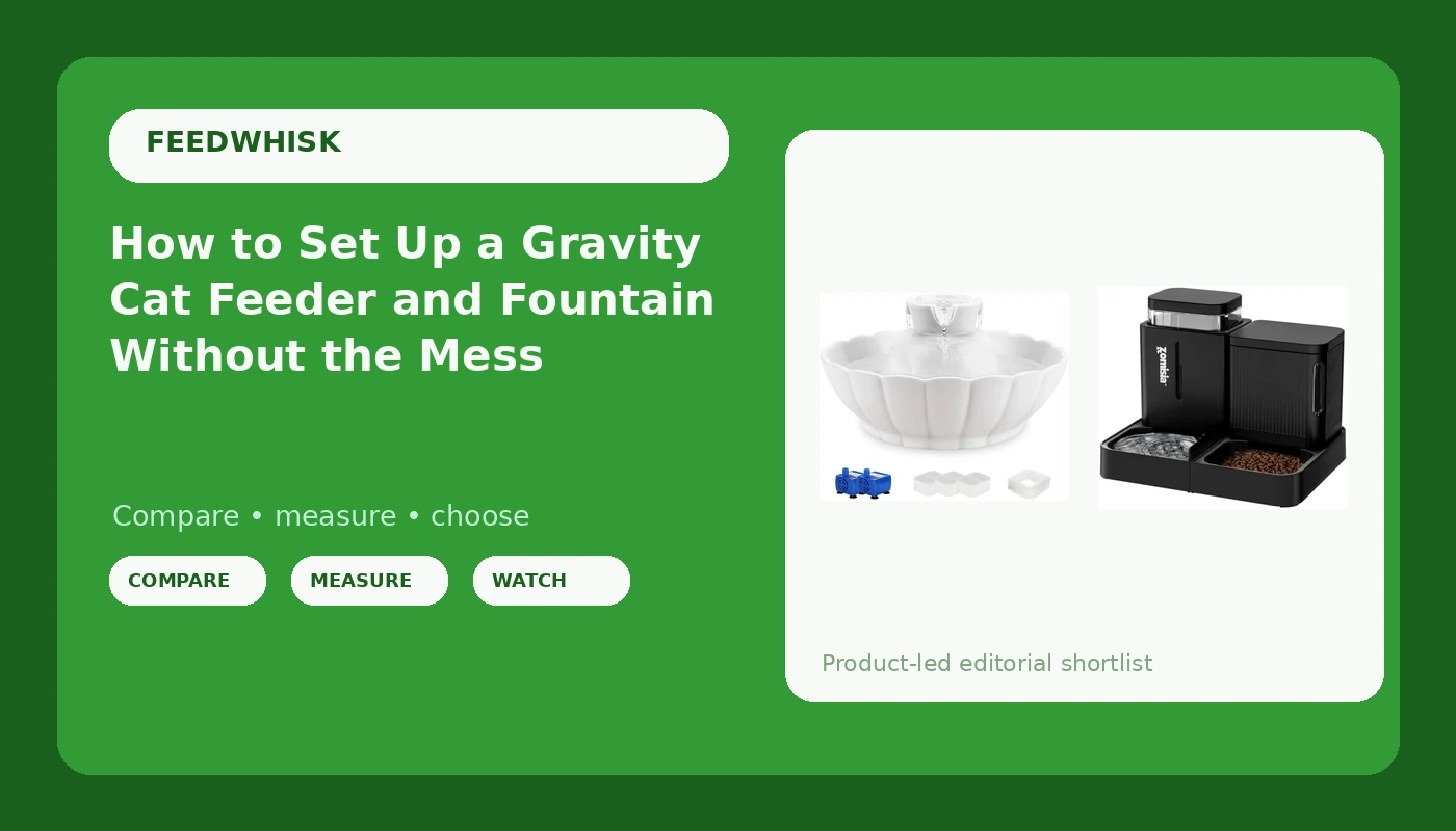 How to Set Up a Gravity Cat Feeder and Fountain Without the Mess