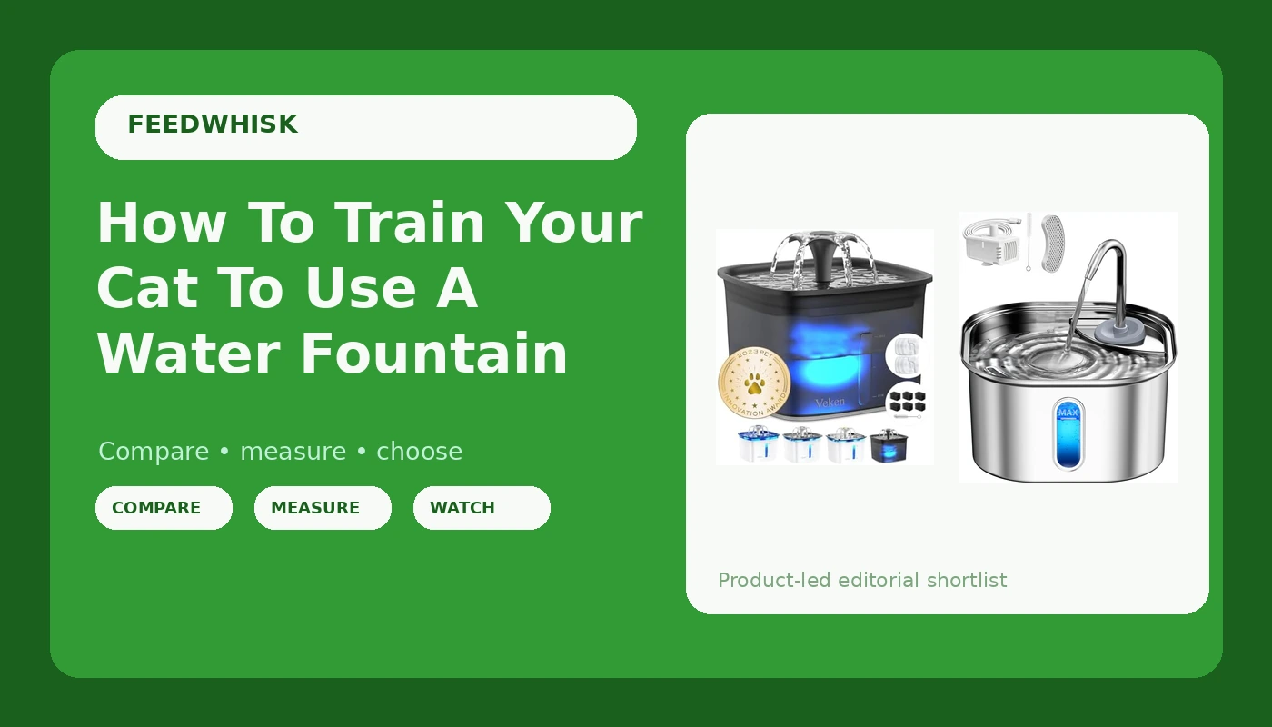 How To Train Your Cat To Use A Water Fountain - FeedWhisk review with measurements and honest opinion