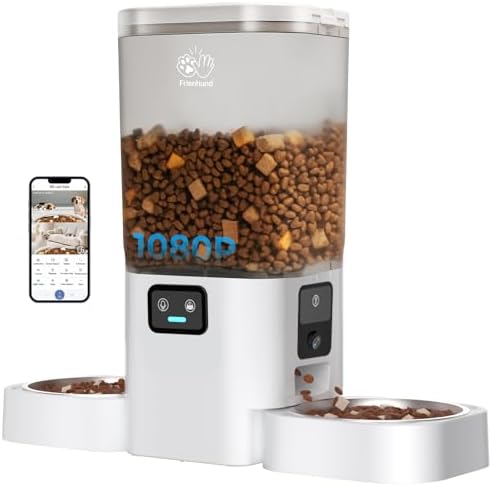 Frienhund Automatic Cat Feeder 2 Cats with Slow Feed (B0DT47H4JJ)