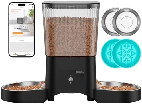 HoneyGuaridan Automatic Cat Feeder for 2 Cats (B0G1BYQ1CW)